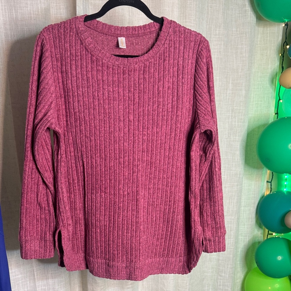 Women's Pink Crew Neck Sweater